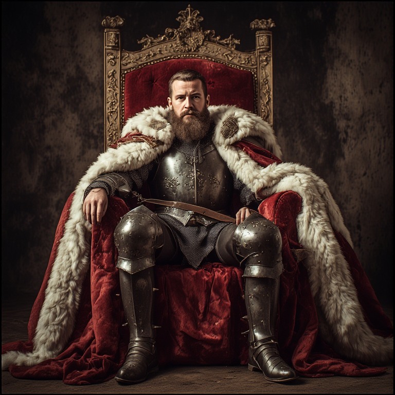 The king upon the throne
