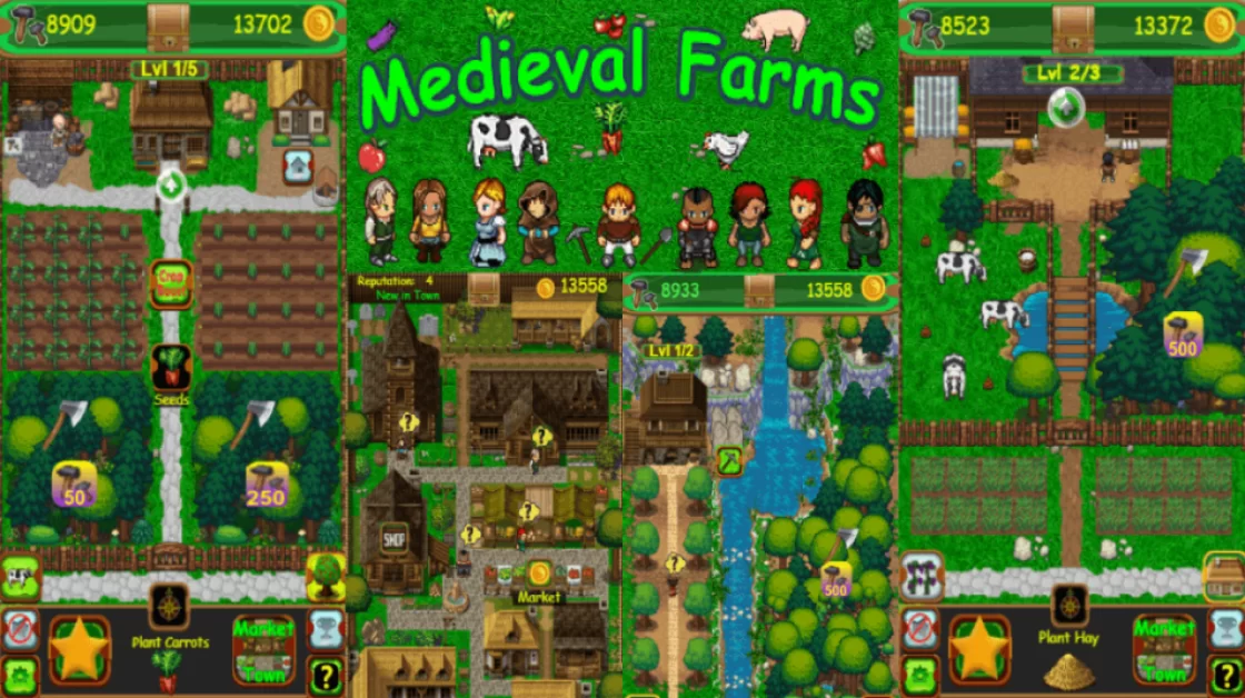 Medieval Farms Retro Farming Sim