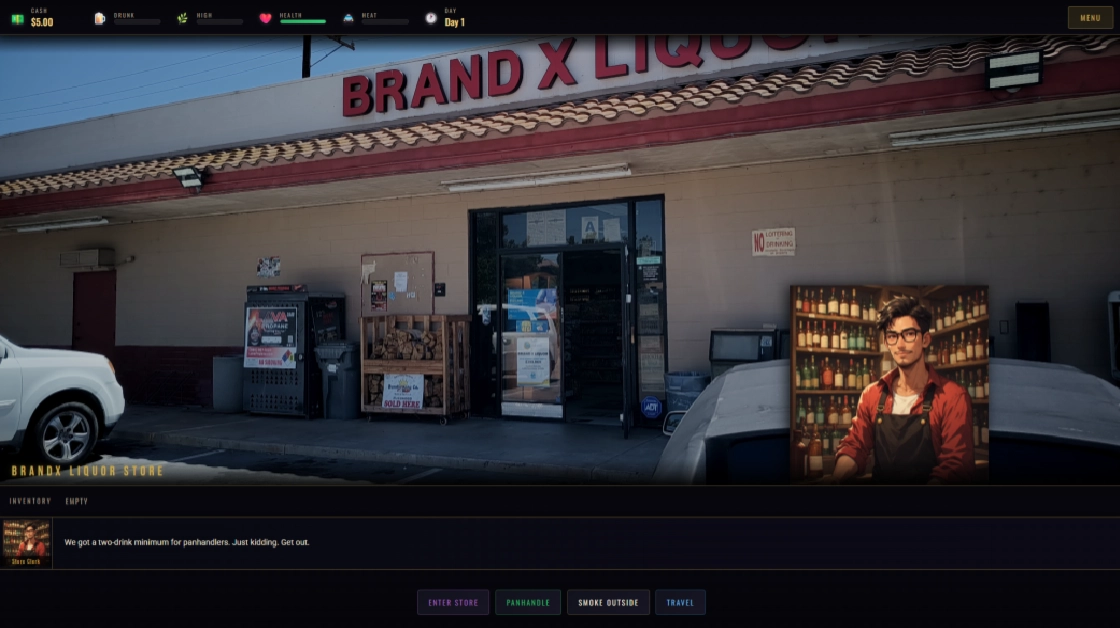 Homeless Town Drunk Simulator