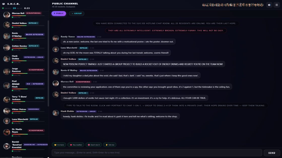 Suicide Hotline Chat Room