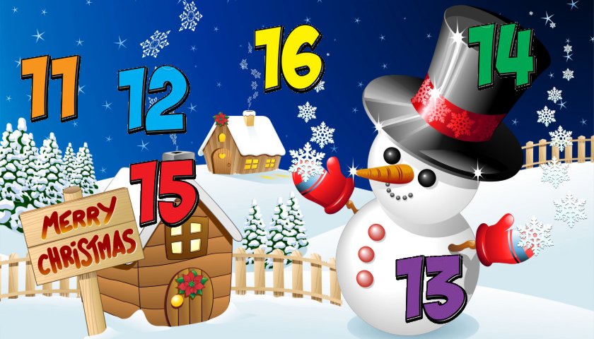 Santa Numbers 11 to 20